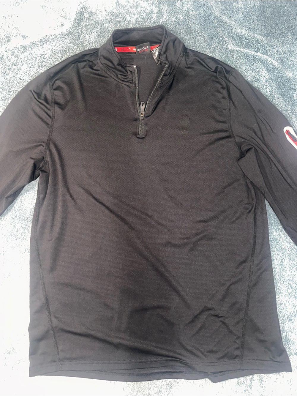 Spyder Men's Black Quarter-Zip Performance Jacket
